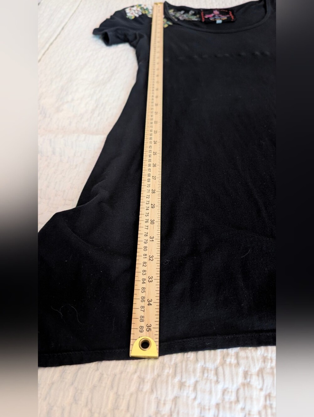 Johnny was Asymmetrical Black Embroidered Dress Size M - Picture 12 of 13